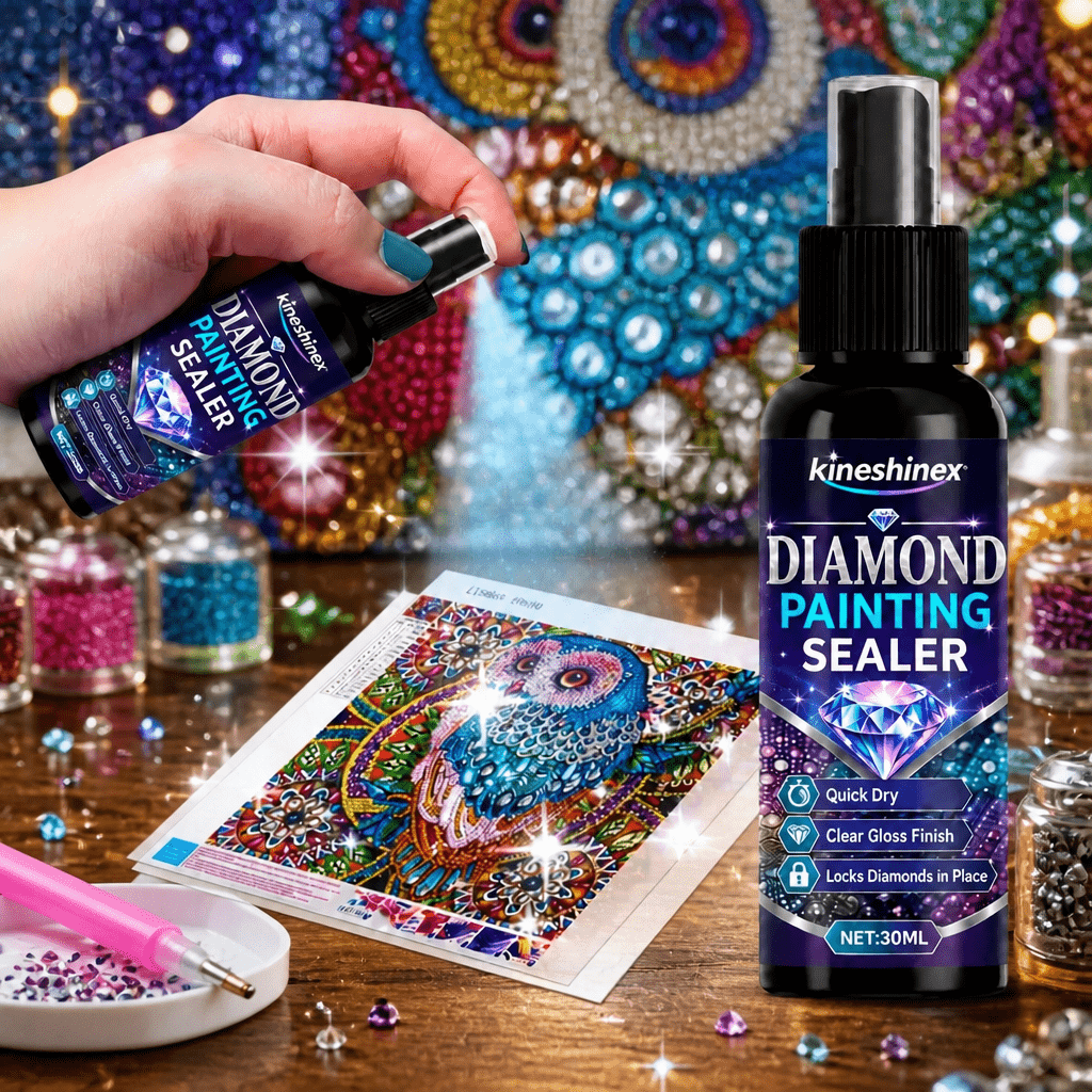 TEMU Diamond Painting Sealant Quick-drying Spray. -minute Quick-drying Hardener That Your Diamond Paintings Firm And Shiny. Includes Diamond Painting