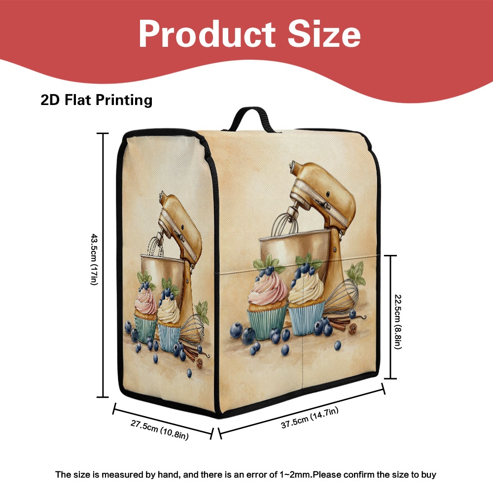 TEMU 1pc Vintage Dust Cover Compatible For Stand Mixers, Bread Makers & Blenders - Lightweight Appliance Cover Suitable For Pantry, Fits For Most