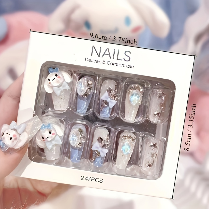 Image of [authorized] Xinnamorol Patch Nail - Cute 3d Xinnamorol Nails, Matte, Suitable For Hand & Foot Care, Adorable Accessory (no Flavor)