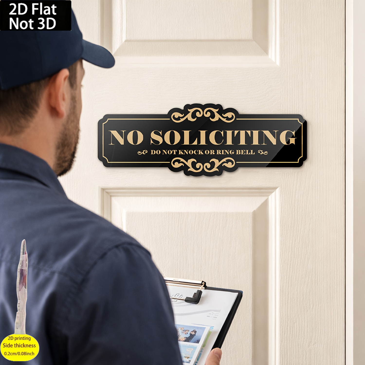TEMU 2d Flat Surface, "do Not Disturb" Sign, Acrylic Material, Weatherproof And Durable, Suitable For Front Doors, Homes, Offices, And Walls