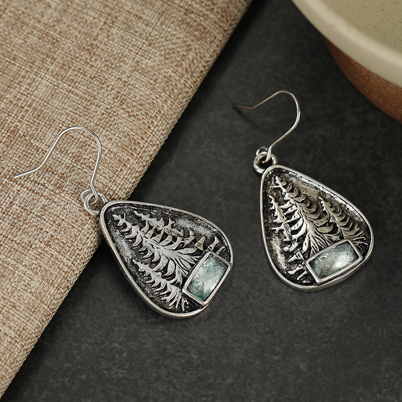 Vintage Bohemian Style Forest Pattern Earrings