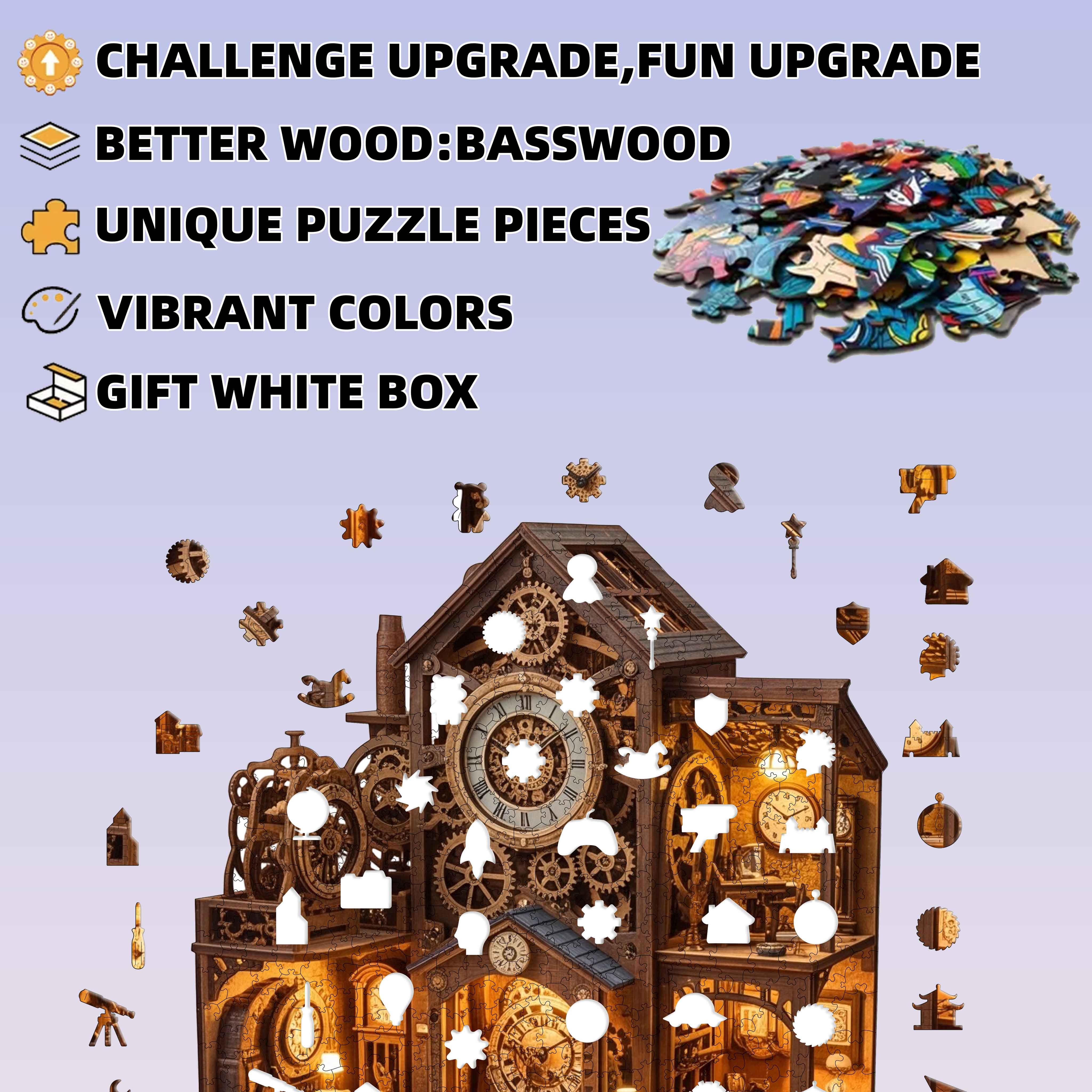 502pcs Mechanical Clock Tower Workshop Puzzle