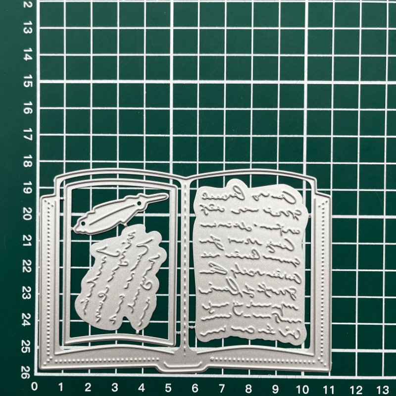 New Book Metal Cutting Die, Suitable For Diy Handmade Cards, To Create Books With Real Charm
