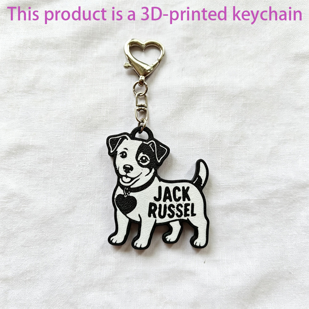 TEMU 1pc 3d Printed, Meticulously Designed Terrier Keychain, Suitable For Car Keys, House Keys, Holiday Gifts, Decoration, Unisex, For , Family,