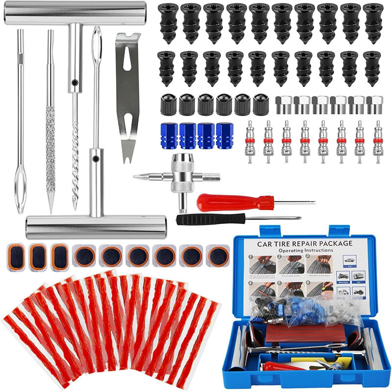 95pcs Tyre Repair Kit, Heavy Duty Tyre Repair Kit, 53 Portable Tyre Repair Kit, Portable Tyre Repair Kit For Cars, Off-road Vehicles, Motorcycles, Electric Vehicles, Bicycles And More