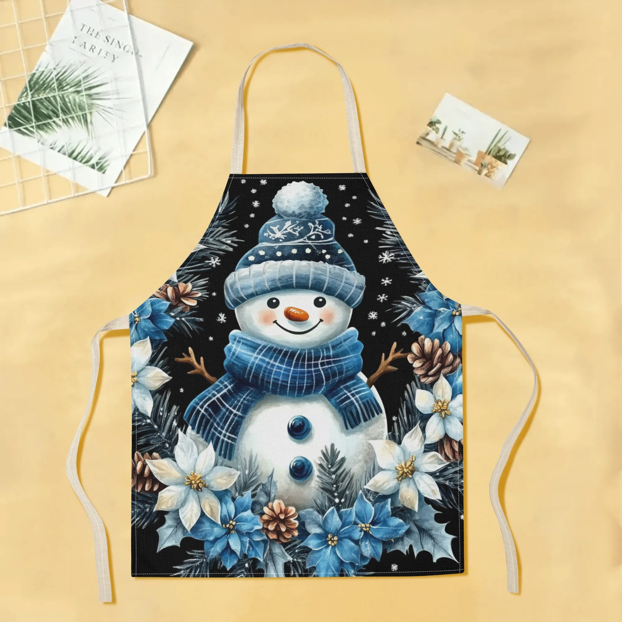 

Snowman Christmas Bib , Polyester , For Men Women, Cooking Bbq , , Party Supplies, Tablecloth