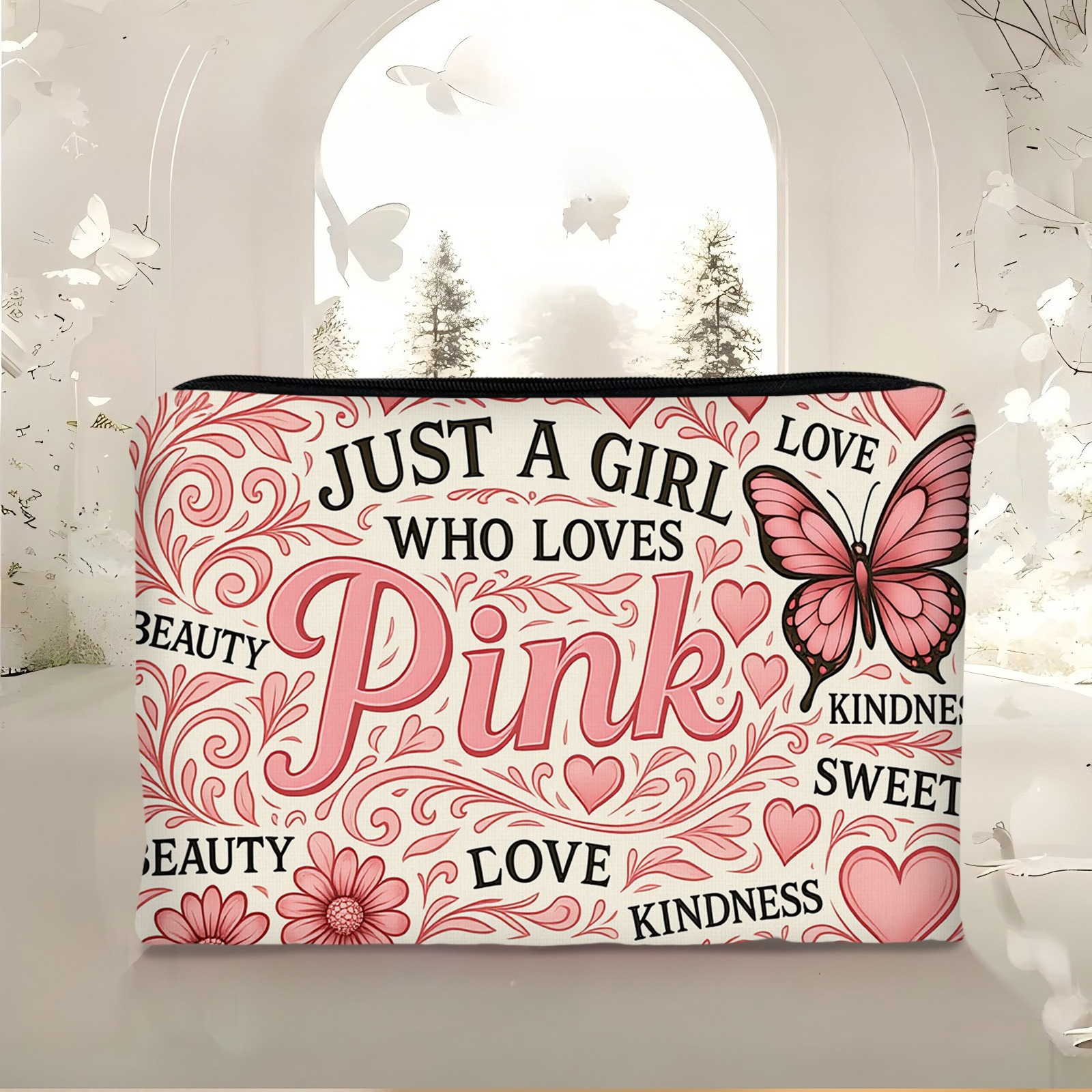 TEMU 1pc Elegant Style Heart Pattern Individual Makeup Bag, Multi-scene Application, Travel Toiletry Storage Bag, Suitable For Daily Use Or Travel, Ideal For Gifting, Suitable For Nail Technicians