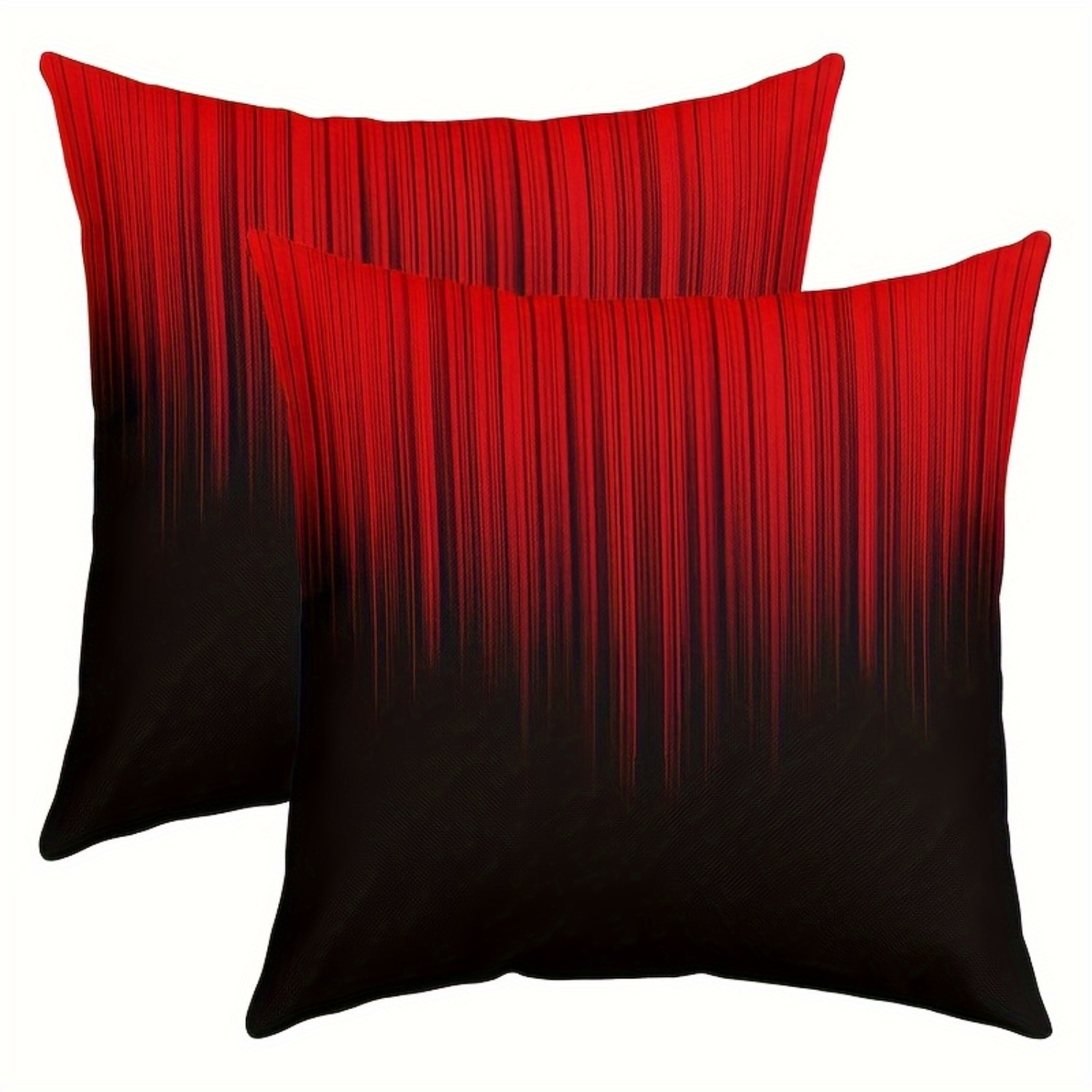 TEMU 2pcs Of Modern Geometric Gradient Pillowcases, Gradient Striped Covers, Machine Washable. With Zipper, Suitable For Sofas And Bedrooms, 18*18