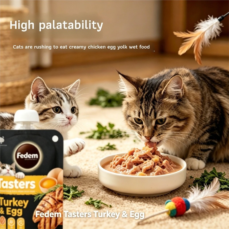 80g butter flavored turkey and egg yolk wet grain bag 90 moisture genuine high quality turkey protein resealable lid   beneficial for   portable   suitable for cats and dogs   by picky   Product details 6