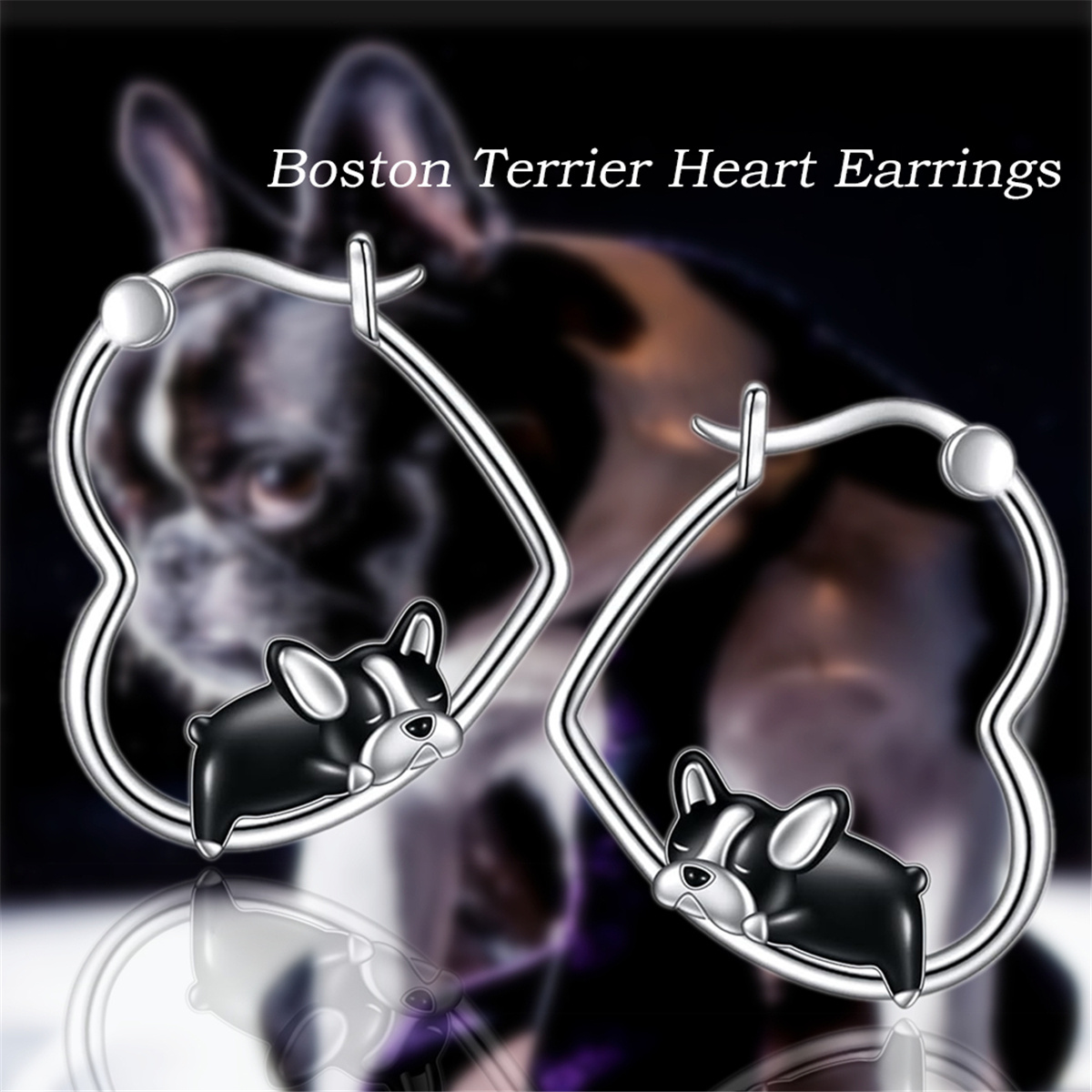 

Heart Earrings - Asymmetrical Alloy Dangle Jewelry For Dog Lovers, Perfect Gift For Birthdays & Holidays, , Lazy,