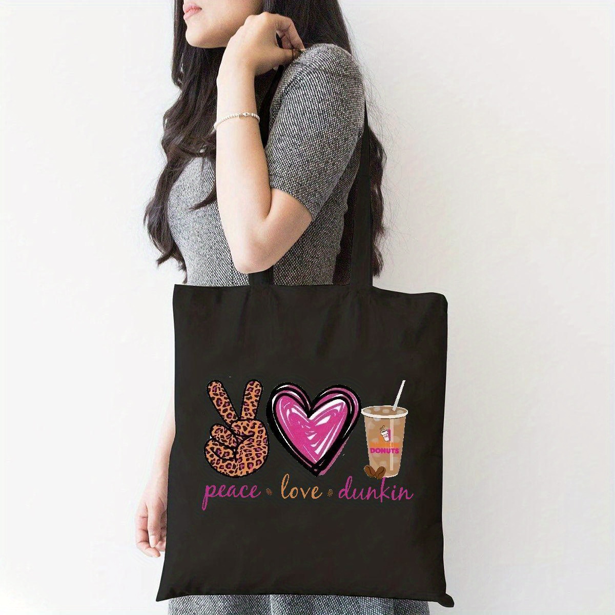 

1pc ' Tote Bag For Women - , , , , , Printed , Shopping Shoulder Bag