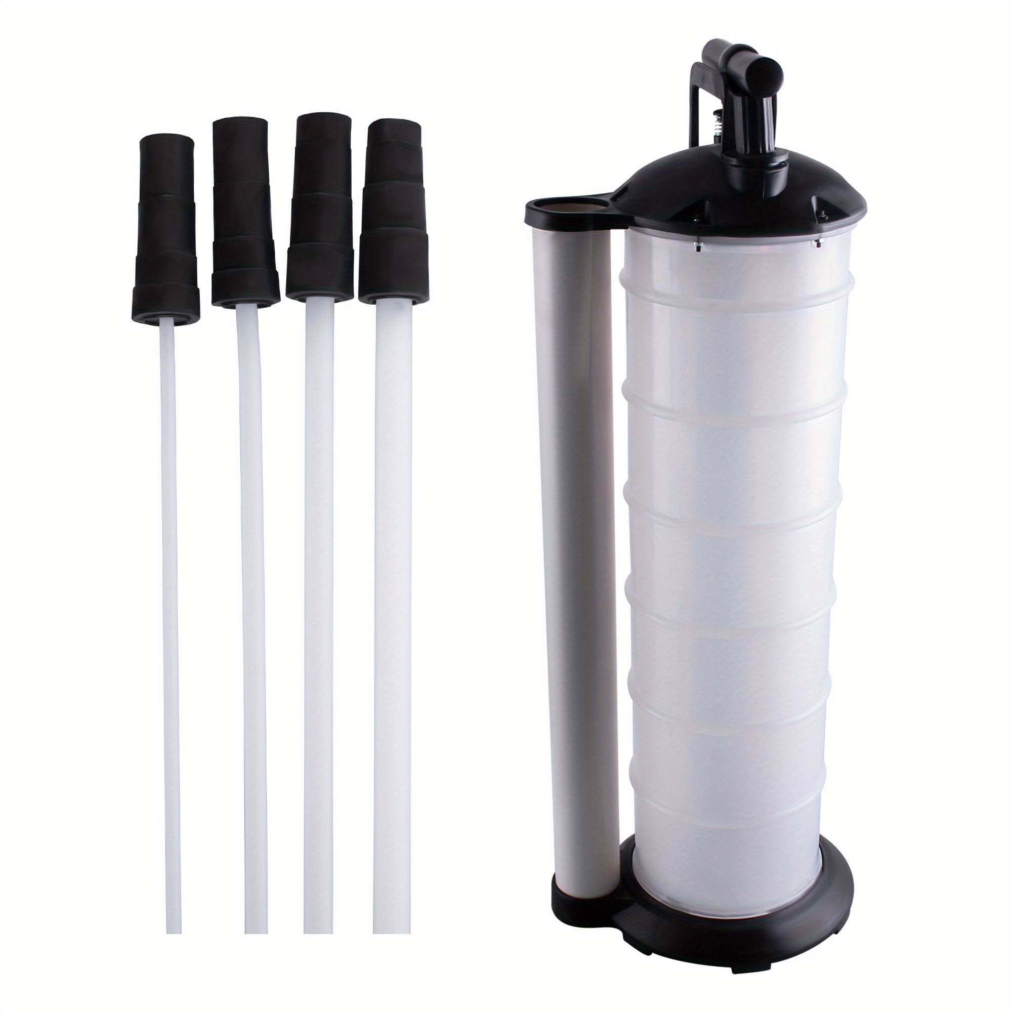 Image of 1pc 7-liter Manual Liquid Pump With 4 Hoses, Hand-operated Suction Pump For Oil Change, Fluid Drainage& Diy Applications