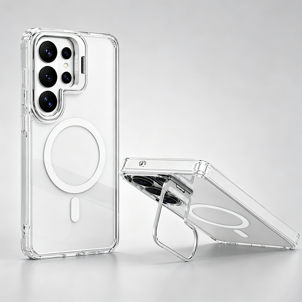 TEMU Custodia per telefono: Custodia magnetica con supporto per traforato adatta per serie for Galaxy S26 S25 S24 S23 S22 - Compatibile con ricarica