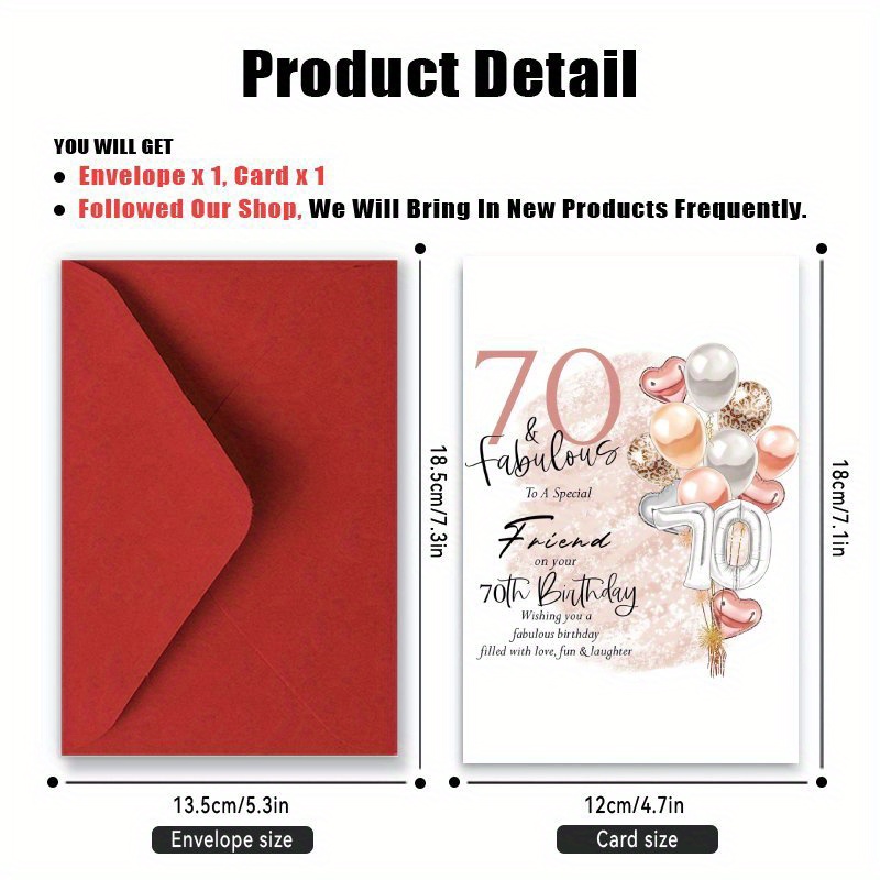 

Hilarious 70th Birthday Card For Daughter - Perfect Christmas & Thanksgiving Gift, Unique Party Favor, No Batteries Required, Paper , Includes Envelope (color )