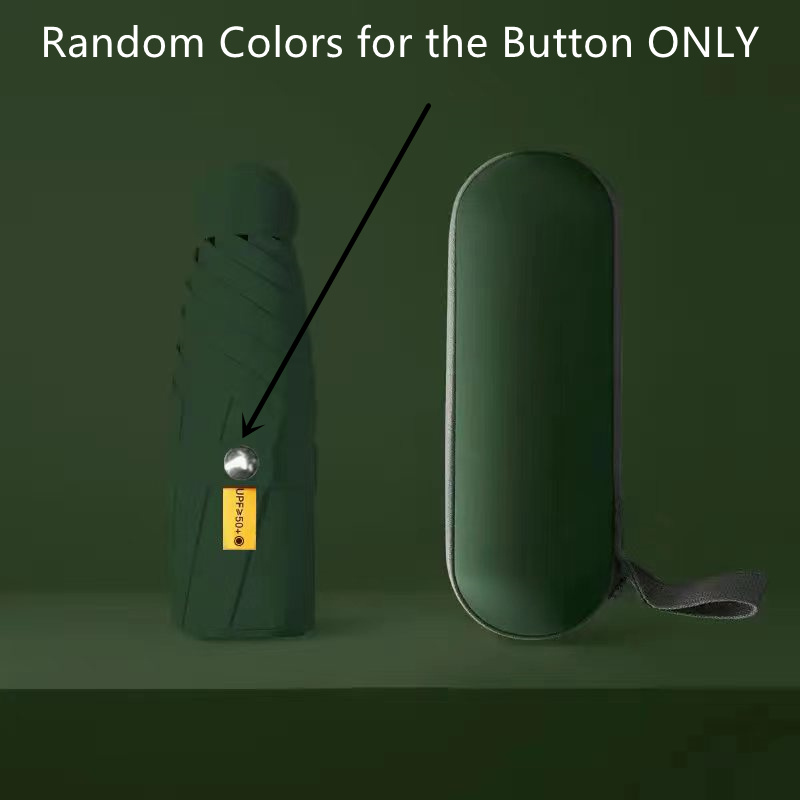 (random Button Color) Pull-handle Combination Mini Folding Umbrella, Gift Box - Manual Opening, 6 Ribs, Sunscreen, Compact And Lightweight, Convenient To Carry, Women's Sunshade