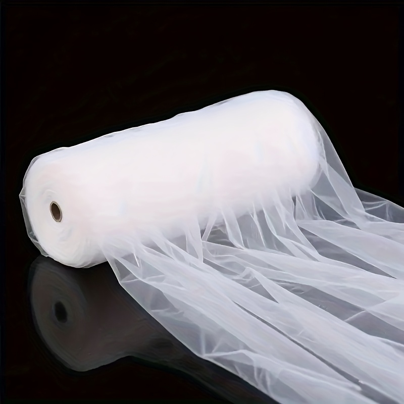 TEMU 1pc Elegant Sheer Wedding Fabric With Transparent Floral & Light - Pre-cut 33ft Length Suitable For Ceiling Hanging, Wedding Aisle Decor, Bridal
