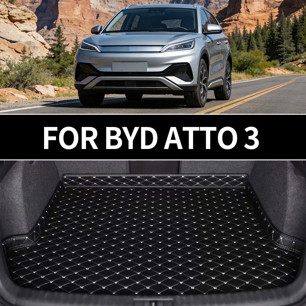 TEMU For Byd 3, Universal Pu Leather Trunk Mat, Comfortable Texture, Wear-resistant And Easy To Maintain1