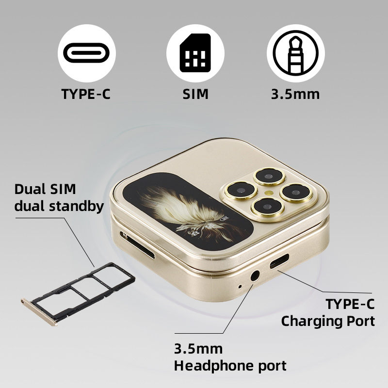 Mini Adventure Version Phone, Compact Dual SIM Communication Device
