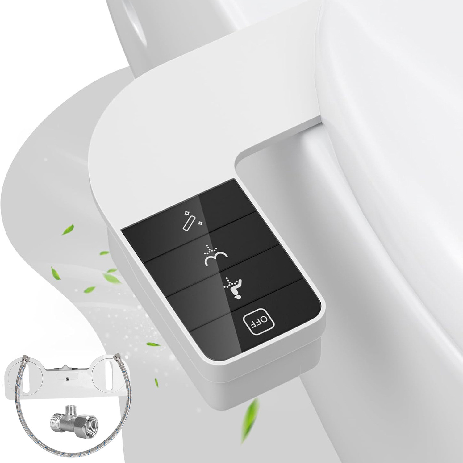 Image of Bidet Attachment For Toilet | Unique Dual Retractable Nozzles, Contemporary Style, Plastic Material, Brand: Anikers, Compatible With Toilets