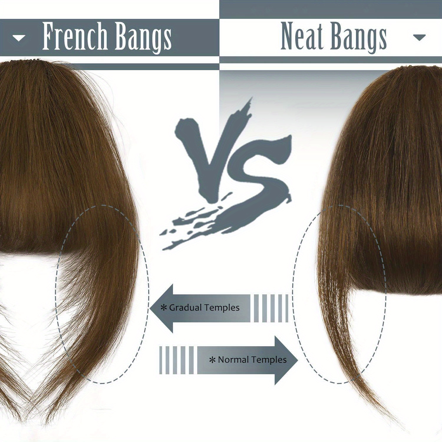 clip in bangs real human hair extensions with fringe temples natural curved straight hairpieces for women easy to style daily wear adds volume dimension versatile hairpiece elegant hairpiece secure clip attachments details 4