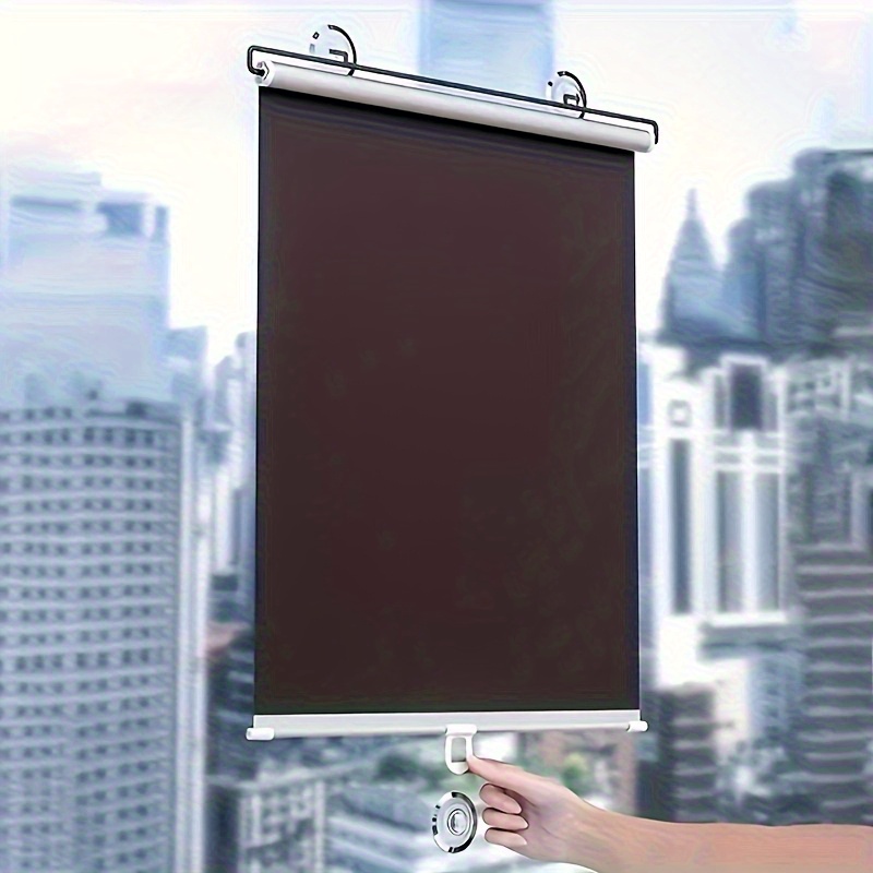 1pc No-Drill Suction Cup Blackout Thermal Curtain, Cordless Design, Suitable for Kitchen, Bathroom, and  Windows, Modern Style, Blocks Light and Keeps Warm, Bedroom Privacy Screen, Smooth Surface