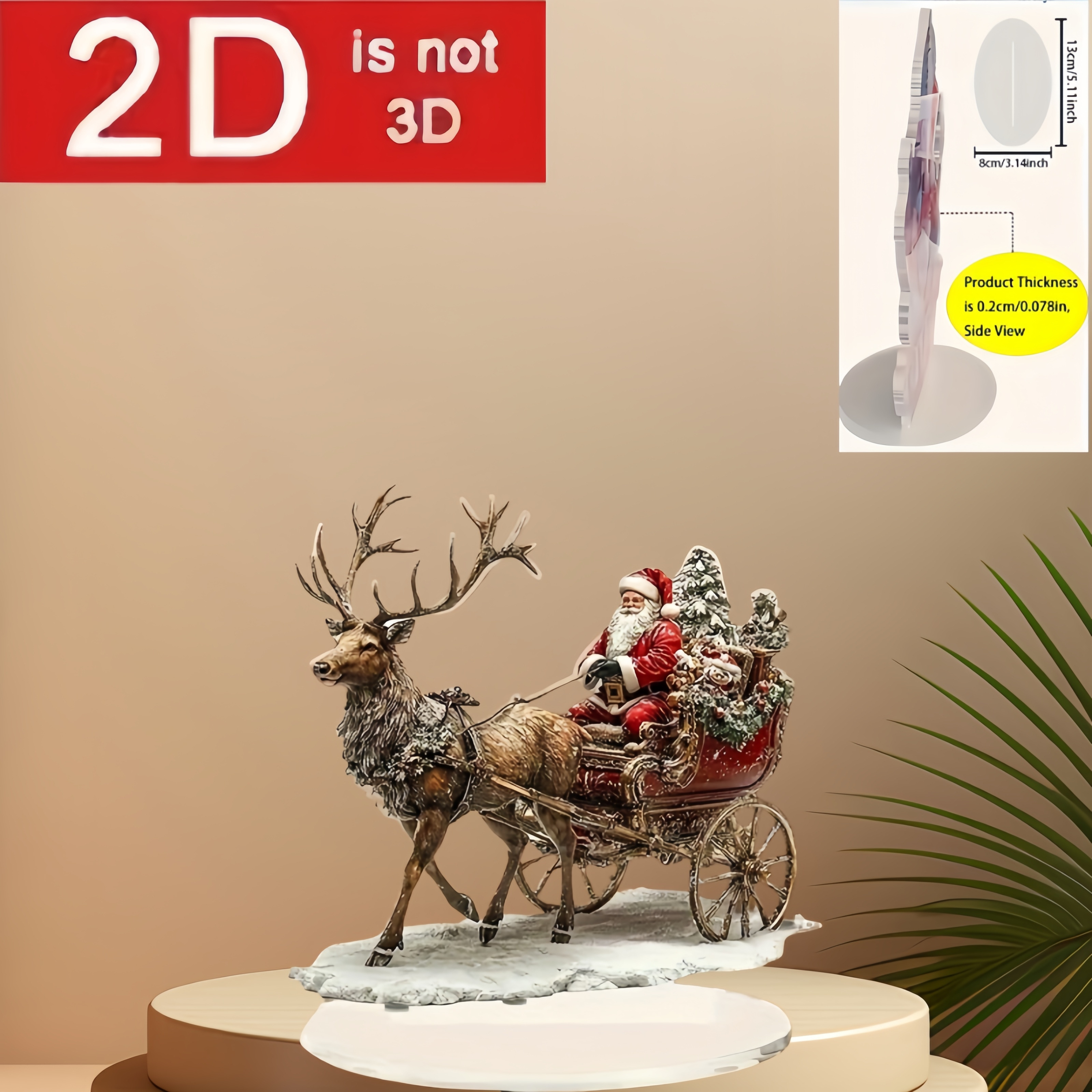 Beflockte Hirschfiguren – Rentier-Weihnachtsdekor Produktbild-Vorschau 7