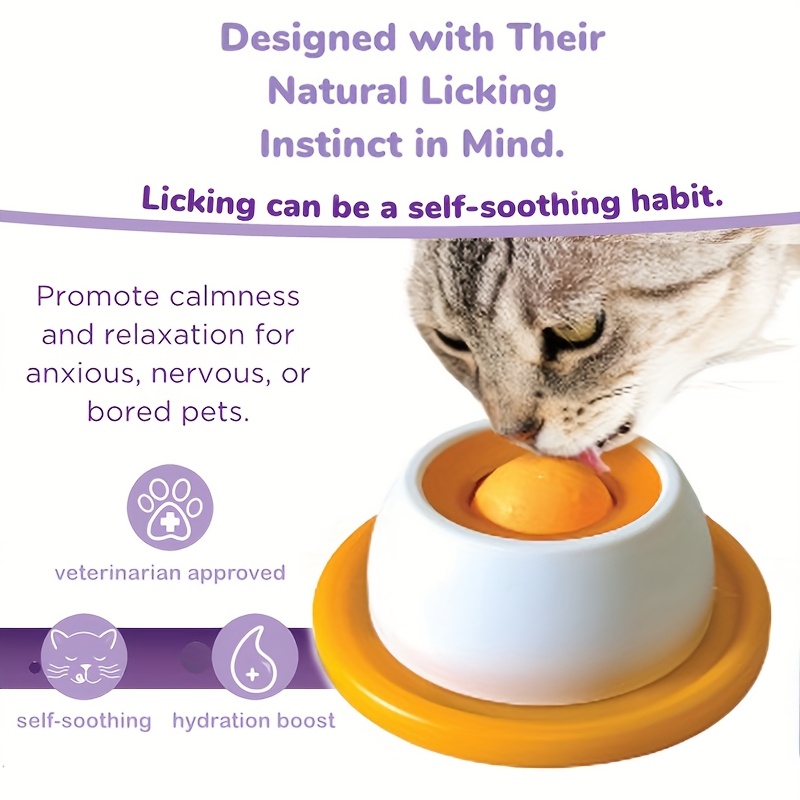 Pet Licking Fun Plate | Wet Food Yogurt for Licking, Slowly Consumes Energy, Cleans Oral Care, Suitable for Cats And Dogs, Made of Plastic