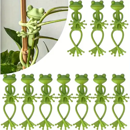 5pcs frog plant stands cute green plastic plant supports with heart shaped design stable succulent small potted plant holders whimsical garden decor for indoor outdoor use frog garden decor architecture decorative holders