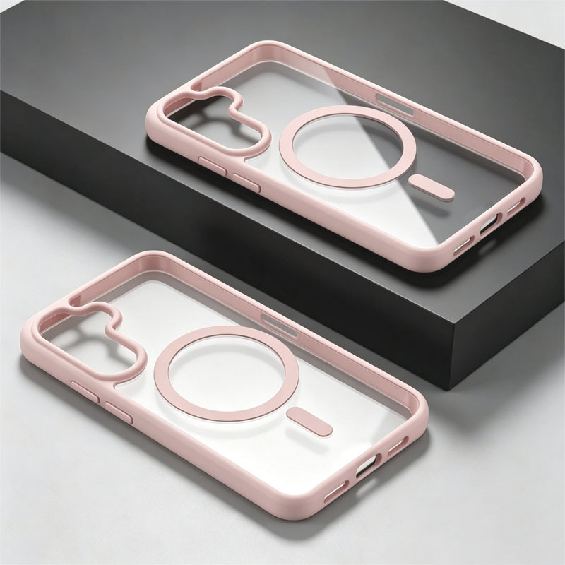 Phone Case - Luxury Macaron-colored Magnetic Case, Compatible With Galaxy S22, S23, S24, S25 , Wireless Charging Case, Transparent Wireless Charging Case