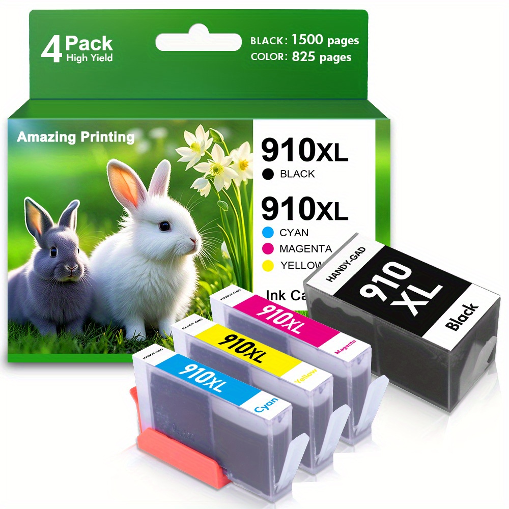 TEMU 4 Packs 910xl Ink Cartridges : Replacement For Ink Hp910xl/910xl 910 910 Xl Hp910 Multipack Ink For Pro 8010 8020 8030 8015 8022 8025 8028 8035