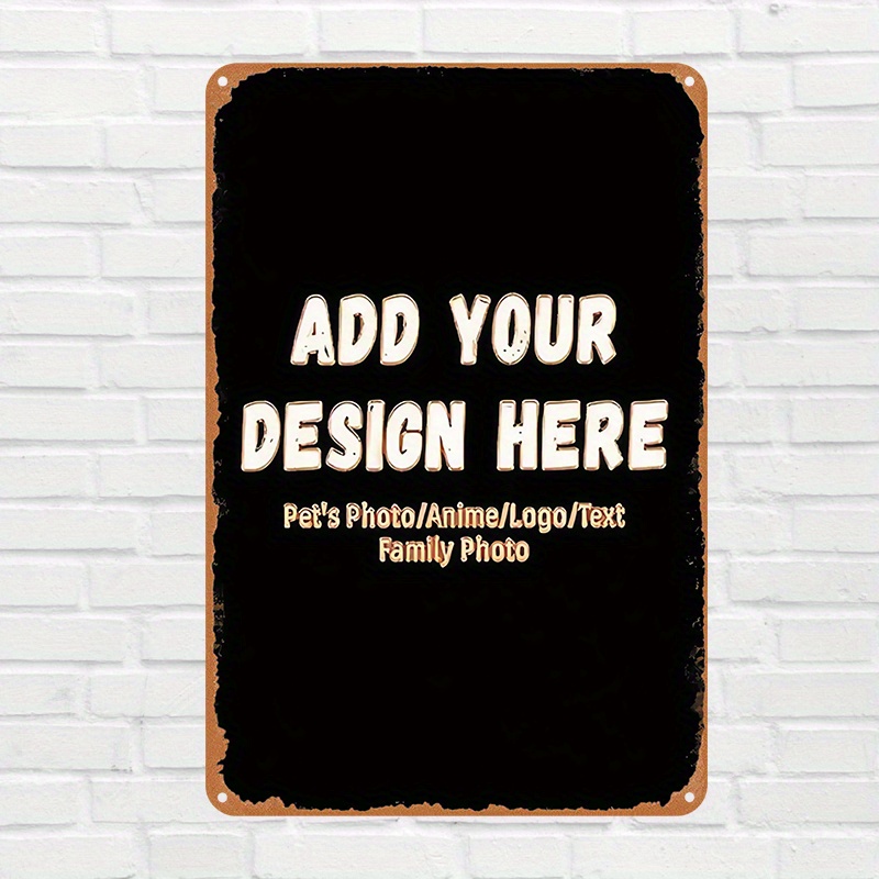 TEMU Personnalisation de Photo de Portrait/Animal de Compagnie 1 pièce Plaque Murale Vintage Personnalisable en Fer - /Image Personnalisé Décoration