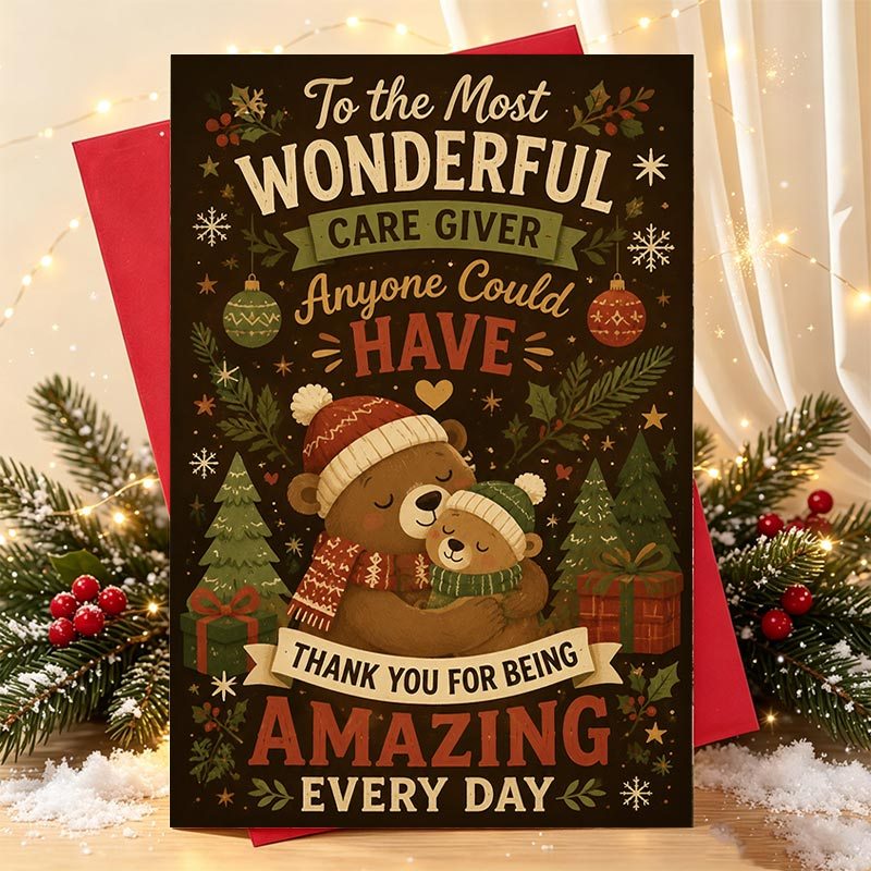 TEMU 1 carte de vœux de Noël, carte de remerciement de Noël pour les soignants : cadeau idéal pour les infirmières et les soignants pendant festive