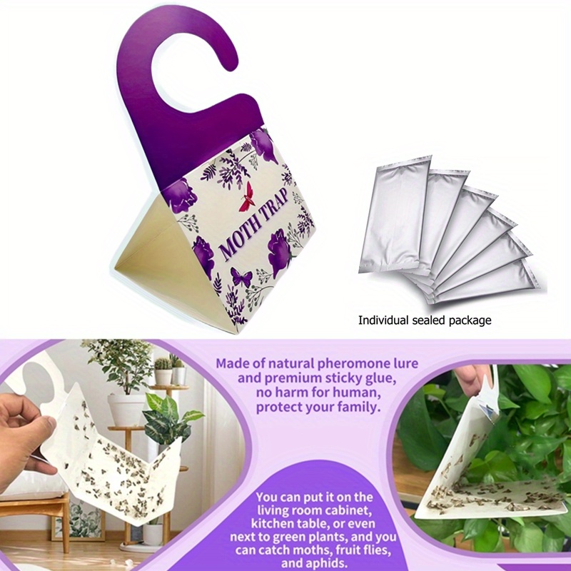 summer essential pheromone moth trap non toxic natural pheromone for home clothing protection safe   insect repellent moth traps for home clothing storage cabinets colorful   safe pheromone product 0