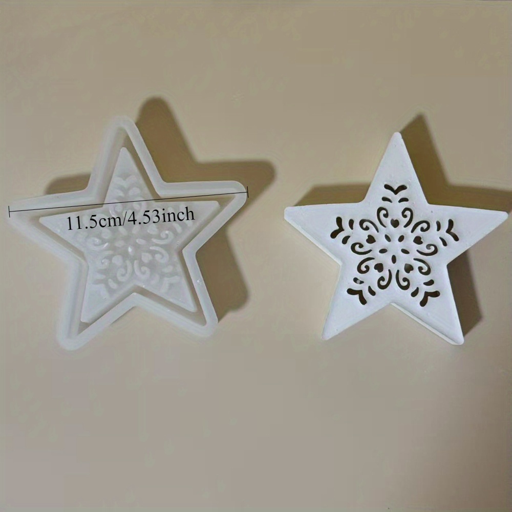 Image of Christmas Series Pentagram Ornaments, Silicone Mold For Hollow Making, Resin Liquid Mold