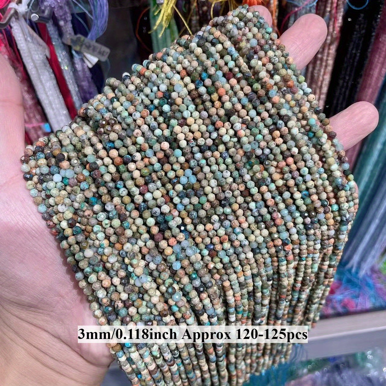 Image of 3mm Natural Multicolor Jasper Gemstone Beads Round Loose Beads For Jewelry Making Diy Necklace Bracelet Earring Accessories Christmas Gifts