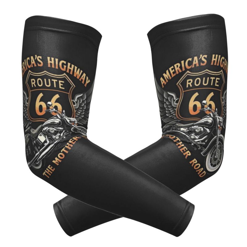 TEMU para brazos con estampado de motocicleta 66 - Temática retro de 66, para uso diario y al , adecuadas para atuendos casuales, ropa para , equipo