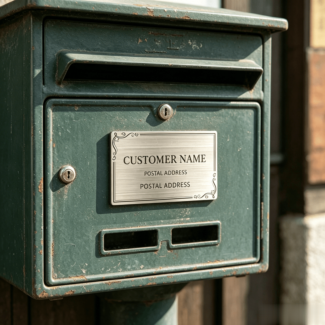 TEMU Targa per Cassetta delle Lettere Personalizzata con Incisione Acciaio Inossidabile, Personalizzabile con Indirizzo. Un Eccellente Regalo di