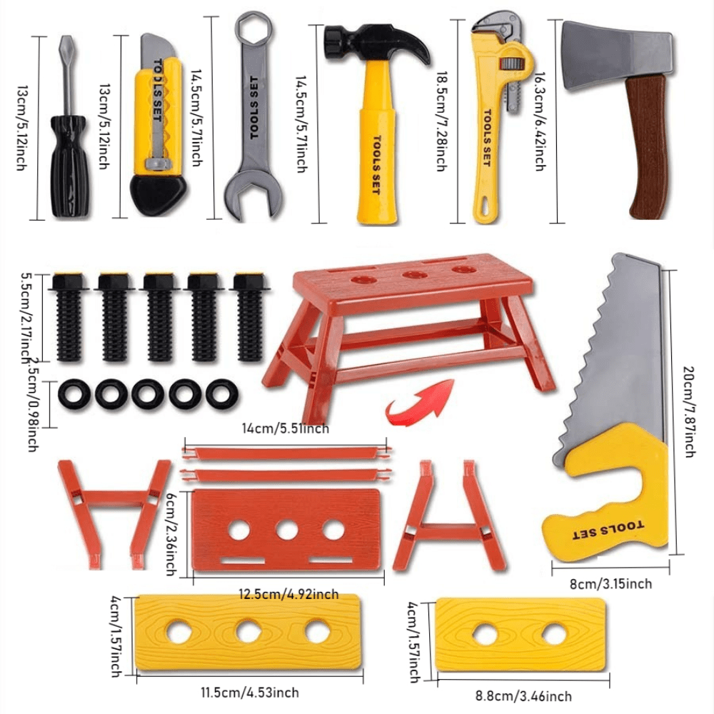 Image of Children's Tool Set Simulation Repair Tool Screwdriver Screw Tightening Play House Toy Boy, Christmas And Halloween Gift, Random Colors