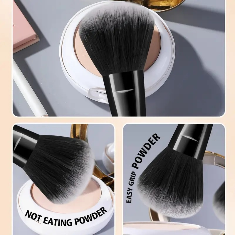 26pcs Trendy Black Complete Makeup Kit with Large-Capacity Bag