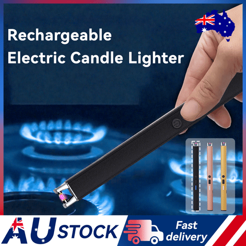 heymyth electric candle lighter rechargeable windproof flameless camping stove lighter with for kitchen cooking birthday black