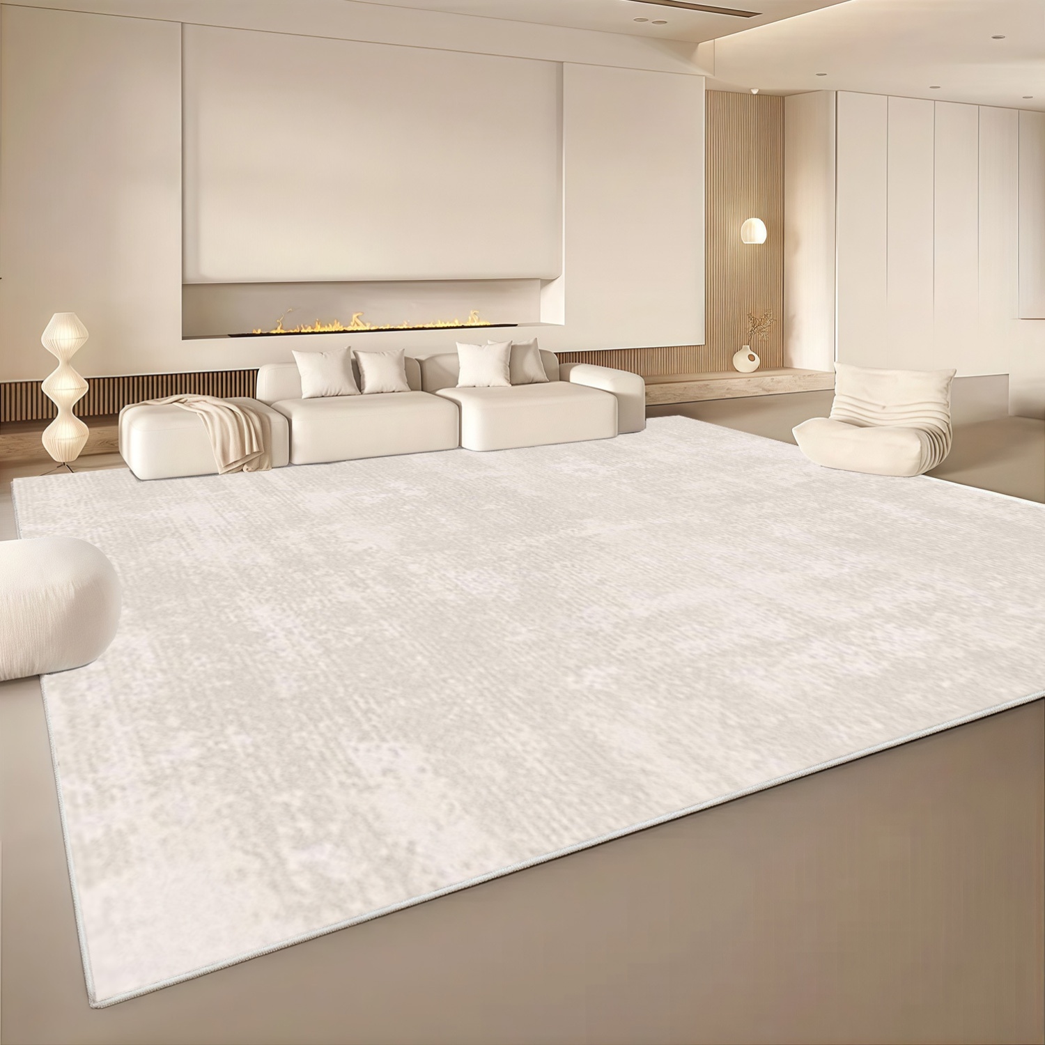 TEMU Velvet Carpet, 850g/mÂ², Extra Large Size, European Modern Rug, Minimalist Style Rug, Light Rug, Simple Textured Pattern, Thick And Soft, Living
