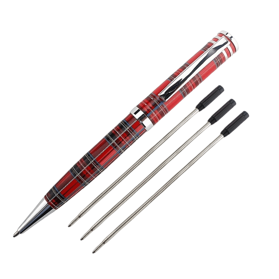 Image of High Quality Full Metal Ballpoint Pen+ 3 Replacement Cartridges, Business Birthday Gift Writing Pen Gift Pen
