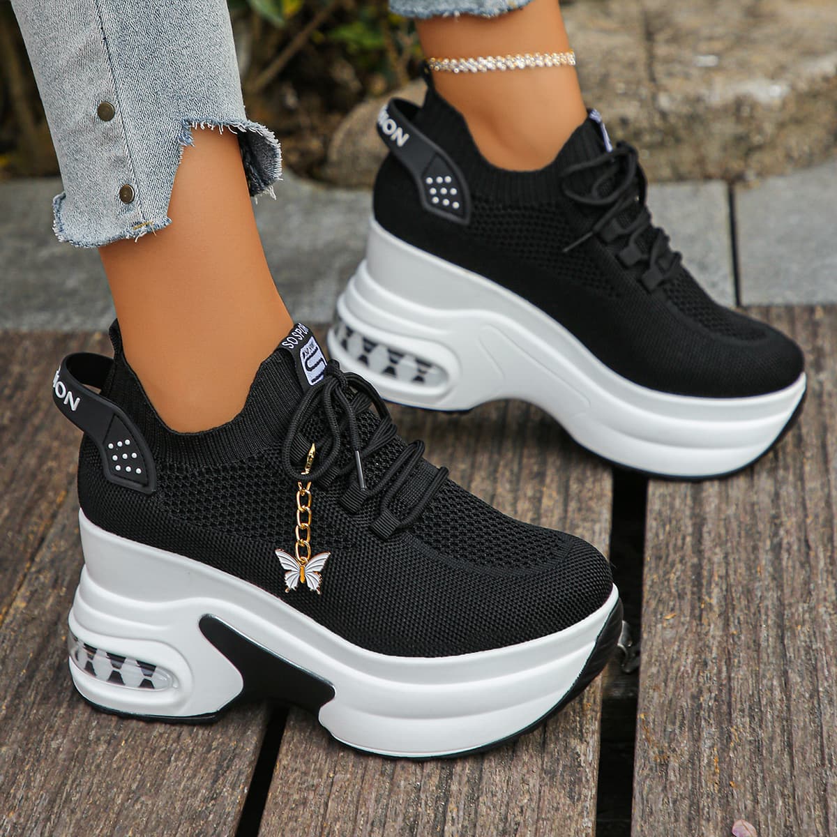 TEMU The Designed Air-cushioned Sole Makes Stylish Shoes A Must-have For Petite Individuals. Feature Breathable Mesh For , Thick Soles For Height