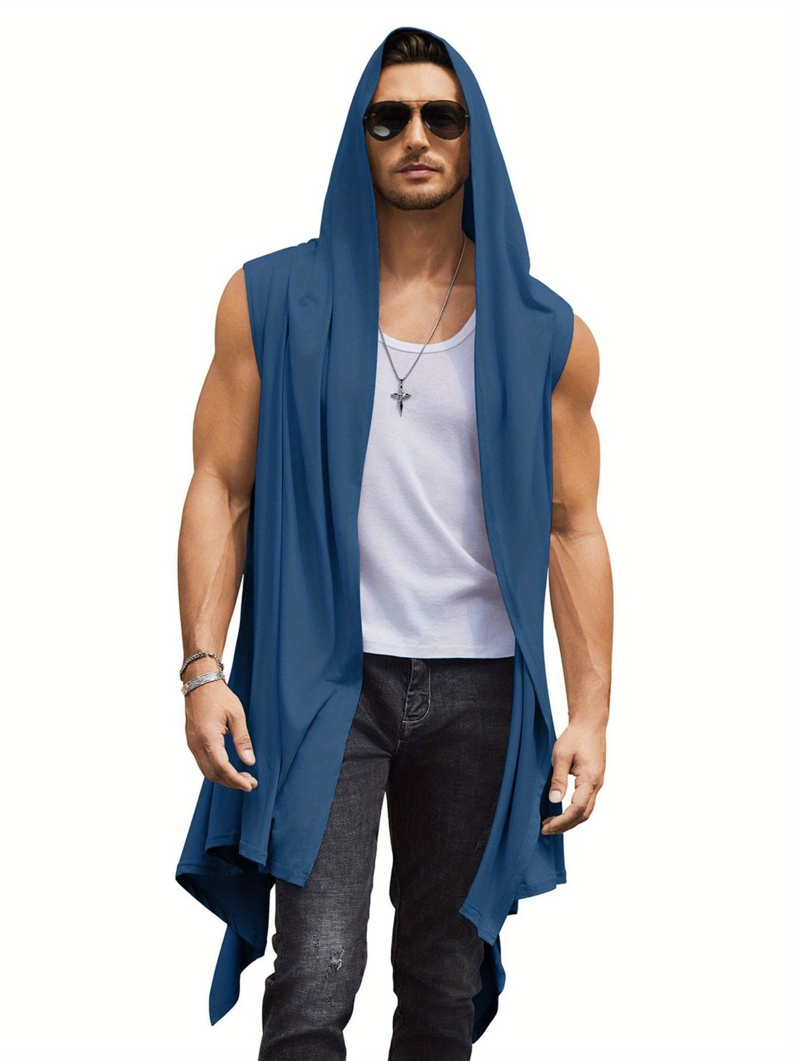 men's lightweight sleeveless hooded cardigan vest - Temu