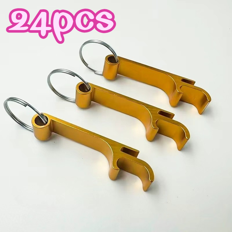 TEMU 24pcs A Customizable Multi-functional Bottle Opener Keychain That Engraved With Text, Phone Numbers, Logos. Durable, Lightweight And Suitable As