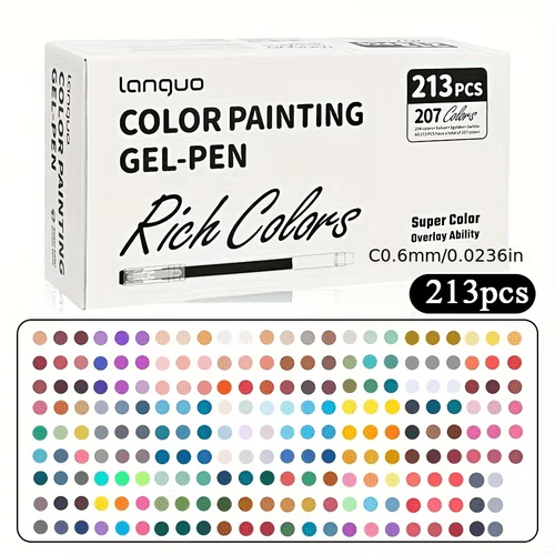item picture 213pcs gel pen painting set smooth writing suitable for notebooks daily sketching journaling markers etc creative needs for professional art purposes