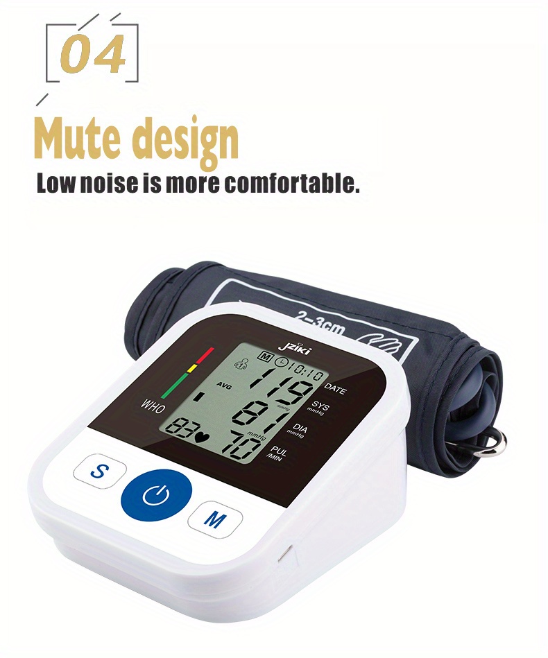 upper arm blood pressure monitor machine kit smart voice broadcast blood pressure cuff 2   99 x 2 sets memory with large lcd display suitable for family parents   during pregnancy ip22 Product details 3