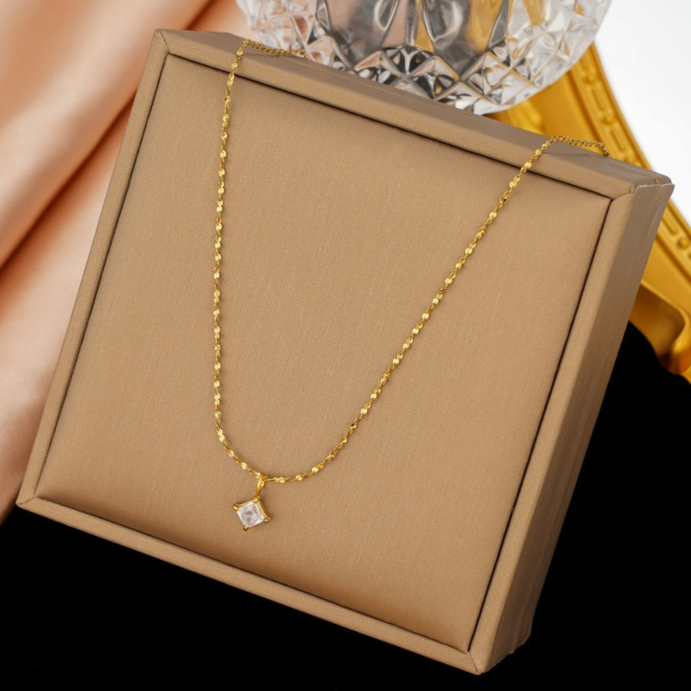 Minimalist 316 Stainless Steel Pendant Clavicle Chain Necklace