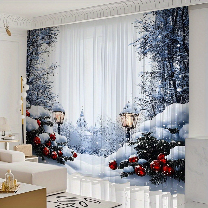 TEMU 2pcs/ Set Plain White Background With Cedar Gift Box, Christmas Suitable For Bedroom, Living Room, Kitchen, Coffee Shop, Restaurant, Balcony,