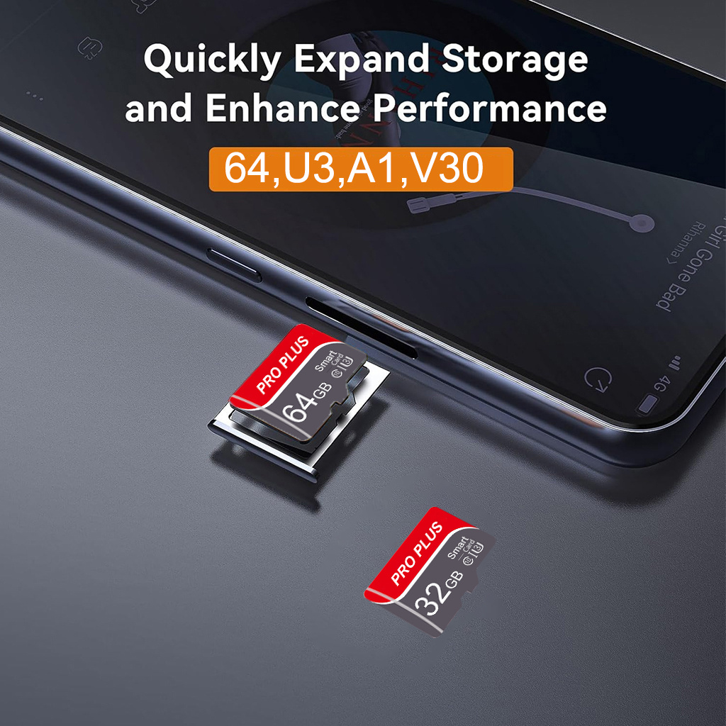 1pc Carte Flash TF de Vitesse Avancée Disponible en Tailles 128GB, 64GB, 32GB, 16GB, 8GB, 4GB, 2GB, et 1GB avec un Adaptateur, Conçue pour un Accès Rapide dans les Appareils Mobiles, les Appareils Photo Numériques, les Ordinateurs Portables et les Systèmes Audio de Voiture